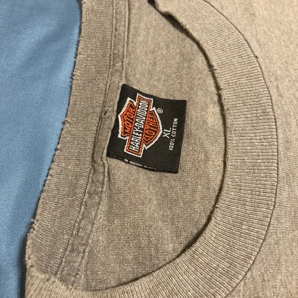 Vintage Harley Davidson Motorcycle T-shirt Mens X-Large Gray Heritage Lisle IL - Picture 11 of 16